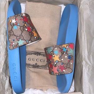 Kids Colorful Gucci belt and slides